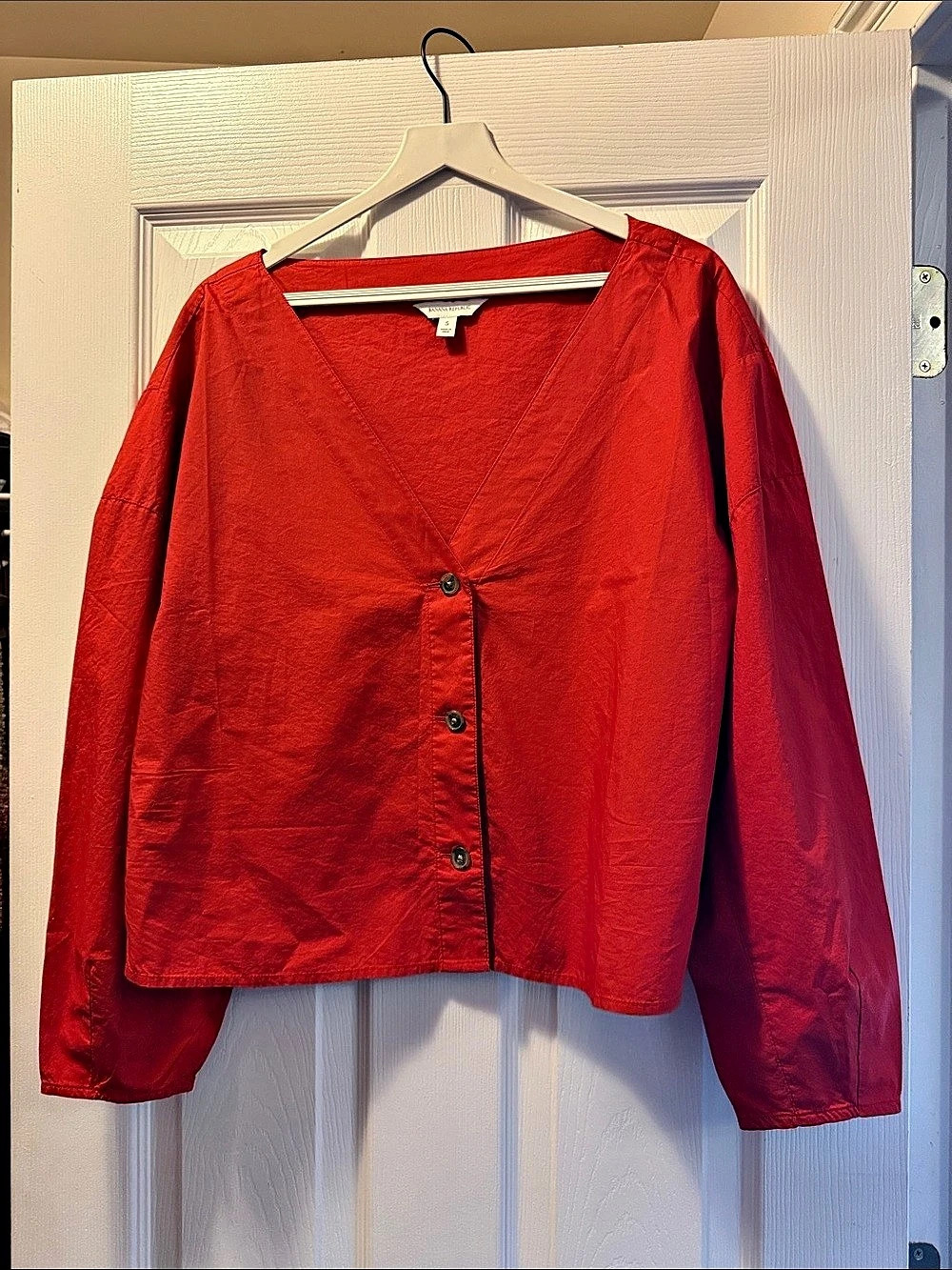 Banana Republic Red Button Front Jacket Size Small Like New